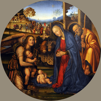 Giovanni Antonio Bazzi known as Sodoma, The Sacred Family with Saint Giovannini